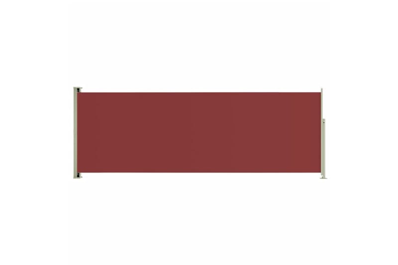 Uttrekkbar sidemarkise 220x600 cm rød - Rød - Hagemøbler - Solbeskyttelse - Markiser - Balkongmarkise