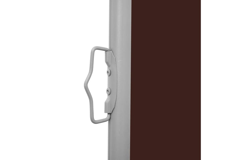 Uttrekkbar sidemarkise 600x160 cm brun - Brun - Markiser - Balkongmarkise - Balkongbeskyttelse - Sidemarkise