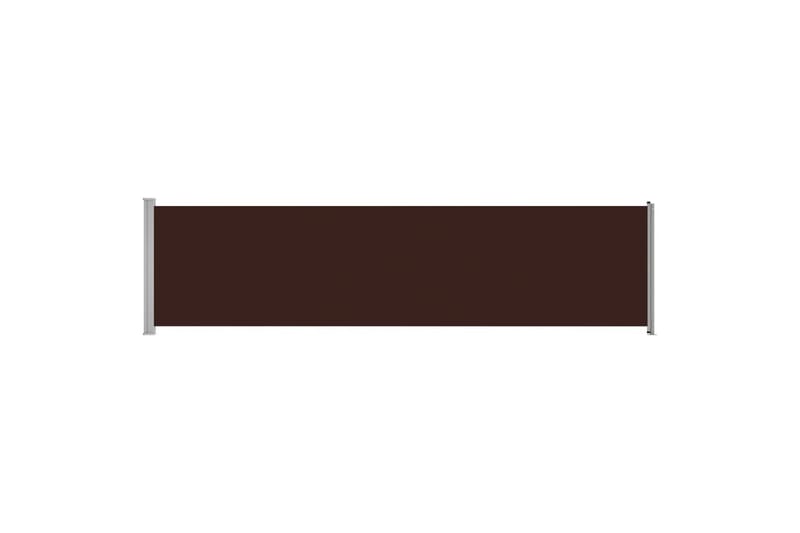 Uttrekkbar sidemarkise 600x160 cm brun - Brun - Markiser - Balkongmarkise - Balkongbeskyttelse - Sidemarkise