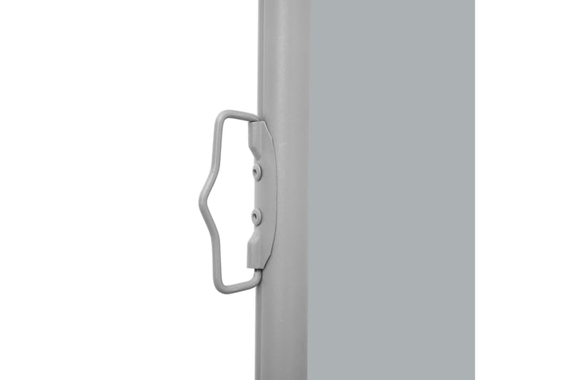 Uttrekkbar sidemarkise 600x160 cm grå - Grå - Hagemøbler - Solbeskyttelse - Markiser - Balkongmarkise