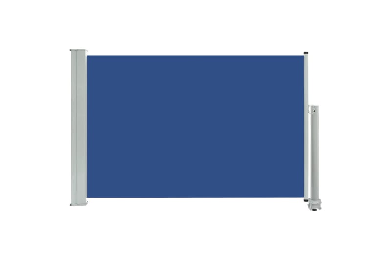 Uttrekkbar sidemarkise 60x300 cm blå - Hagemøbler - Solbeskyttelse - Markiser - Balkongmarkise