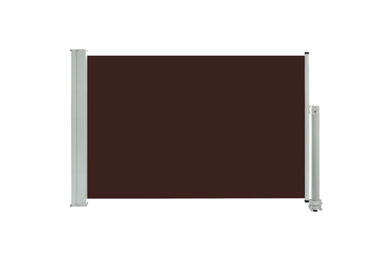 Uttrekkbar sidemarkise 60x300 cm brun - Hagemøbler - Solbeskyttelse - Markiser - Balkongmarkise