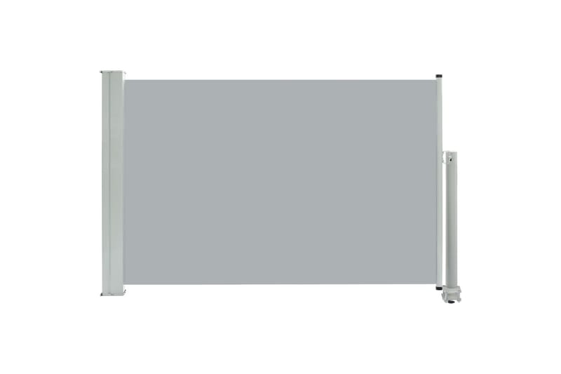 Uttrekkbar sidemarkise 60x300 cm grå - Hagemøbler - Solbeskyttelse - Markiser - Balkongmarkise