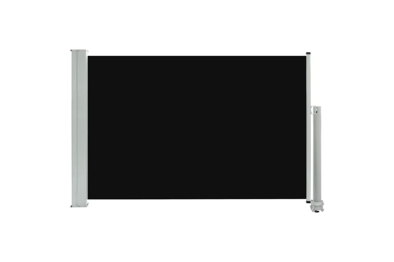 Uttrekkbar sidemarkise 60x300 cm svart - Hagemøbler - Solbeskyttelse - Markiser - Balkongmarkise
