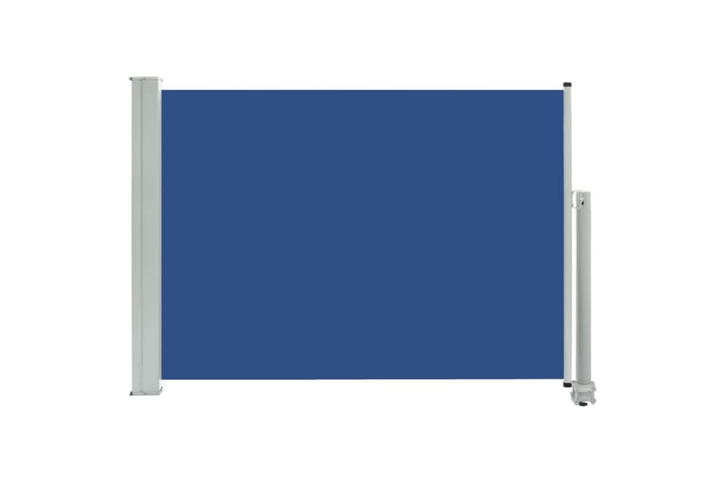 Uttrekkbar sidemarkise 80x300 cm blå - Hagemøbler - Solbeskyttelse - Markiser - Balkongmarkise