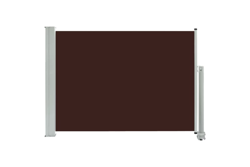 Uttrekkbar sidemarkise 80x300 cm brun - Hagemøbler - Solbeskyttelse - Markiser - Balkongmarkise