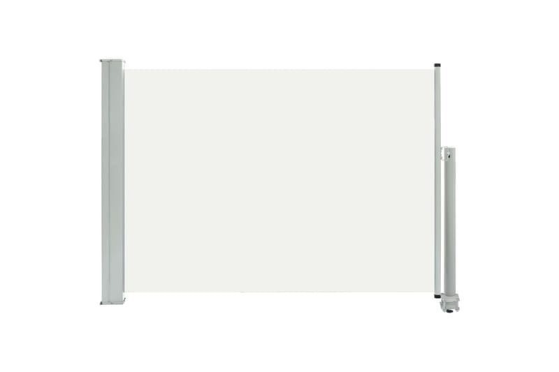 Uttrekkbar sidemarkise 80x300 cm kremhvit - Hagemøbler - Solbeskyttelse - Markiser - Balkongmarkise