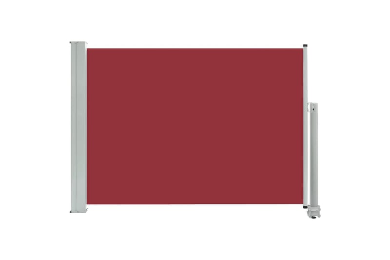 Uttrekkbar sidemarkise 80x300 cm rød - Hagemøbler - Solbeskyttelse - Markiser - Balkongmarkise