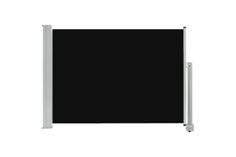 Uttrekkbar sidemarkise 80x300 cm svart - Hagemøbler - Solbeskyttelse - Markiser - Balkongmarkise