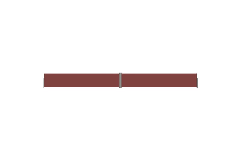 Uttrekkbar sidemarkise brun 117x1200 cm - Brun - Balkongmarkise - Markiser - Sidemarkise - Balkongbeskyttelse