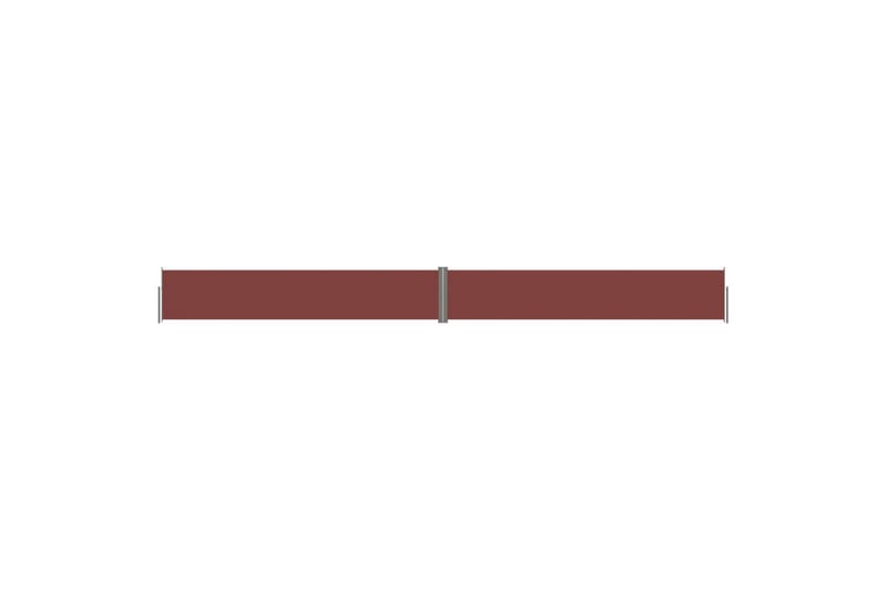Uttrekkbar sidemarkise brun 117x1200 cm - Brun - Hagemøbler - Solbeskyttelse - Markiser - Balkongmarkise