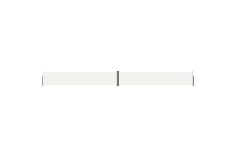 Uttrekkbar sidemarkise kremhvit 117x1200 cm - Krem - Hagemøbler - Solbeskyttelse - Markiser - Balkongmarkise