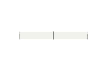 Uttrekkbar sidemarkise kremhvit 140x1200 cm - Krem - Hagemøbler - Solbeskyttelse - Markiser - Balkongmarkise