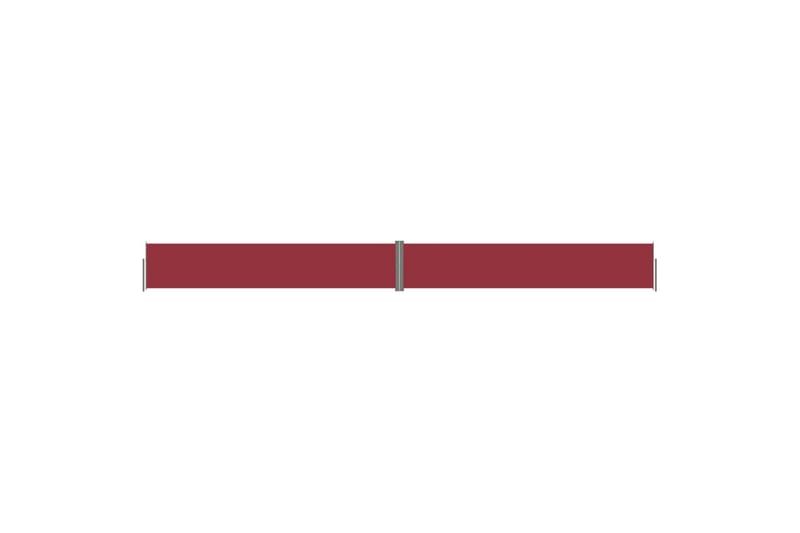 Uttrekkbar sidemarkise rød 117x1200 cm - Rød - Balkongmarkise - Markiser - Sidemarkise - Balkongbeskyttelse
