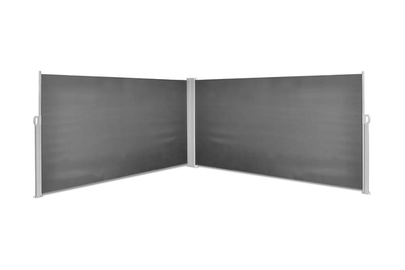 Uttrekkbar sidemarkise svart 160x600 cm - Balkongmarkise - Markiser - Sidemarkise - Balkongbeskyttelse