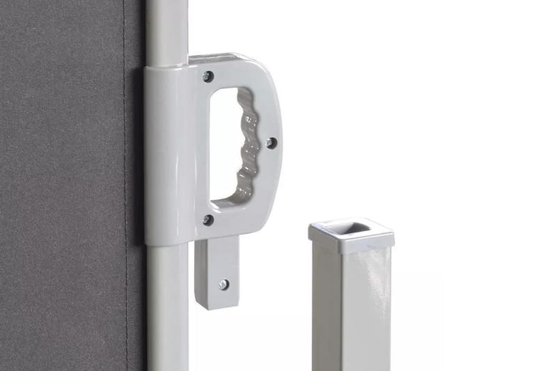 Uttrekkbar sidemarkise svart 160x600 cm - Hagemøbler - Solbeskyttelse - Markiser - Balkongmarkise