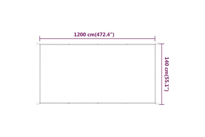 Vertikal markise beige 140x1200 cm oxford stoff - Beige - Hagemøbler - Solbeskyttelse - Markiser - Vindusmarkise