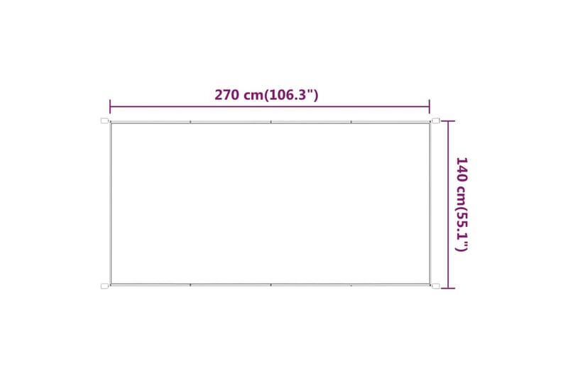 Vertikal markise beige 140x270 cm oxford stoff - Beige - Hagemøbler - Solbeskyttelse - Markiser - Vindusmarkise