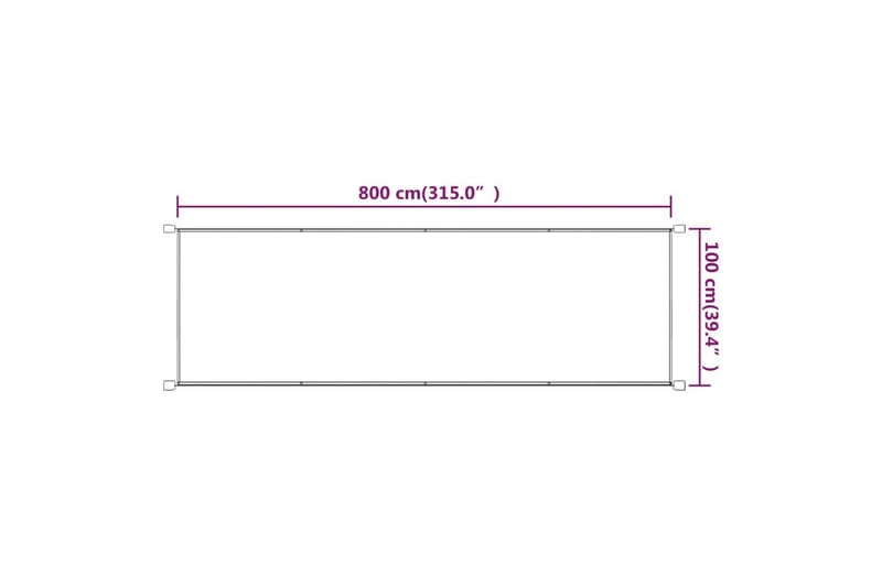 Vertikal markise blå 100x800 cm oxford stoff - Blå - Vindusmarkise - Markiser - Solbeskyttelse vindu