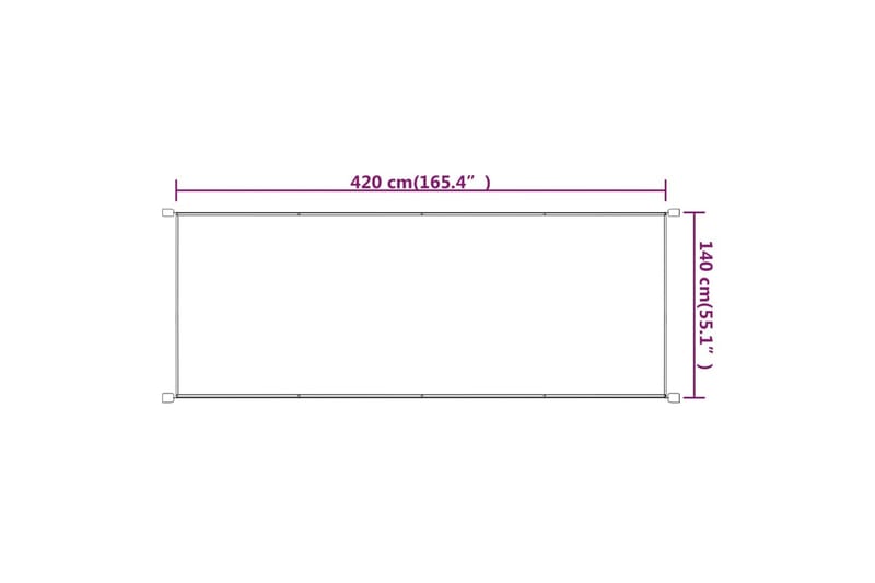 Vertikal markise blå 140x420 cm oxford stoff - Blå - Hagemøbler - Solbeskyttelse - Markiser - Vindusmarkise