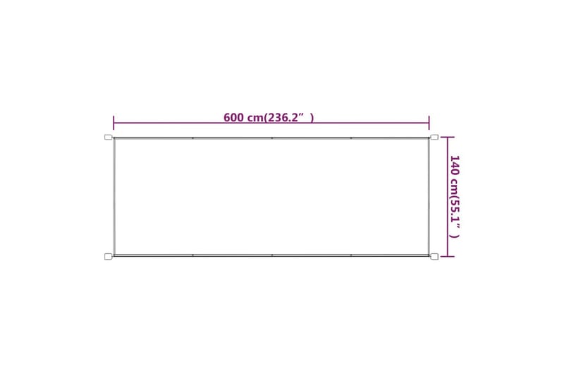 Vertikal markise blå 140x600 cm oxford stoff - Blå - Hagemøbler - Solbeskyttelse - Markiser - Vindusmarkise