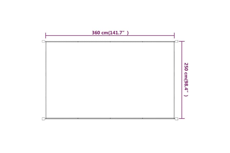 Vertikal markise blå 250x360 cm oxford stoff - Blå - Hagemøbler - Solbeskyttelse - Markiser - Vindusmarkise