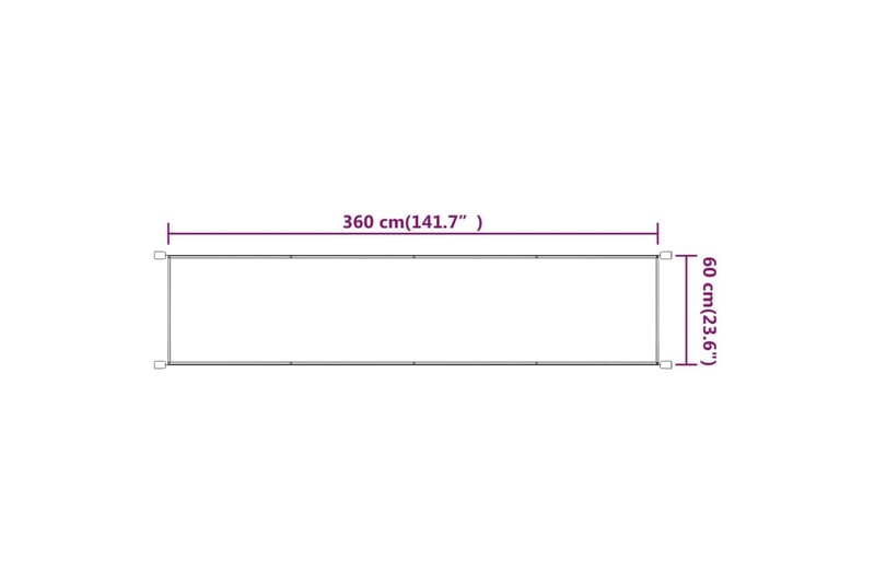 Vertikal markise blå 60x360 cm oxford stoff - Blå - Hagemøbler - Solbeskyttelse - Markiser - Vindusmarkise