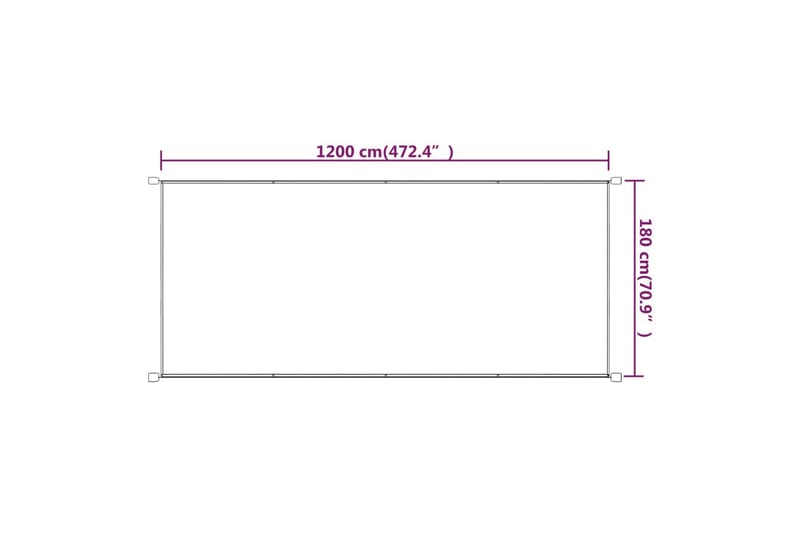 Vertikal markise gråbrun 180x1200 cm oxford stoff - Taupe - Vindusmarkise - Markiser - Solbeskyttelse vindu