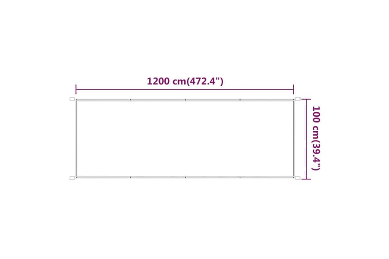 Vertikal markise lysegrønn 100x1200 cm oxford stoff - grønn - Vindusmarkise - Markiser