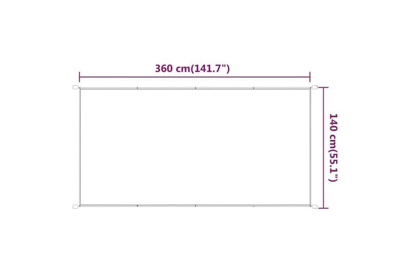 Vertikal markise lysegrønn 140x360 cm oxford stoff - grønn - Hagemøbler - Solbeskyttelse - Markiser - Vindusmarkise