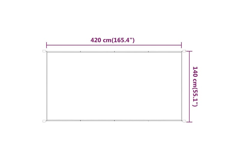 Vertikal markise lysegrønn 140x420 cm oxford stoff - grønn - Hagemøbler - Solbeskyttelse - Markiser - Vindusmarkise