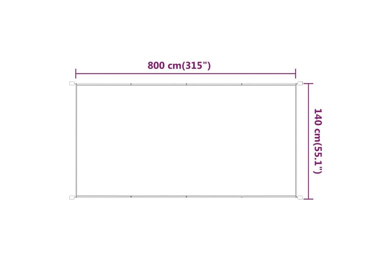 Vertikal markise lysegrønn 140x800 cm oxford stoff - grønn - Hagemøbler - Solbeskyttelse - Markiser - Vindusmarkise