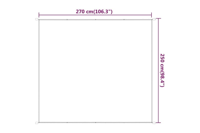 Vertikal markise lysegrønn 250x270 cm oxford stoff - grønn - Hagemøbler - Solbeskyttelse - Markiser - Vindusmarkise