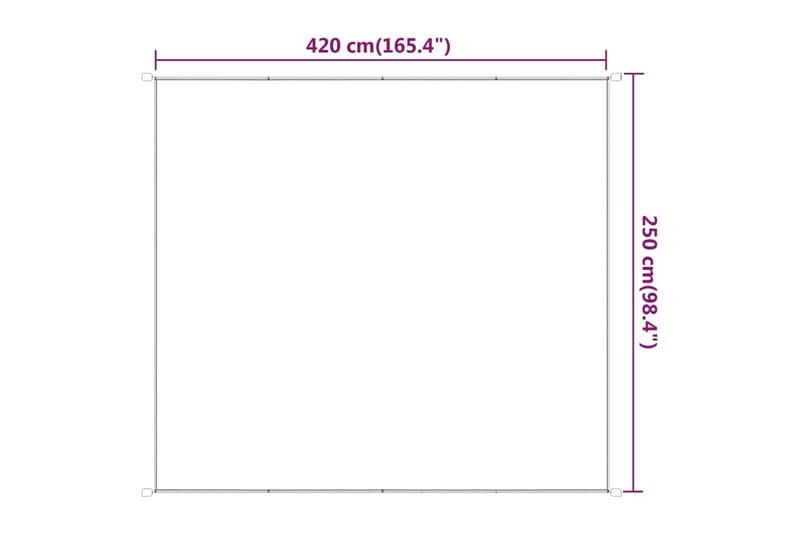 Vertikal markise lysegrønn 250x420 cm oxford stoff - grønn - Hagemøbler - Solbeskyttelse - Markiser - Vindusmarkise