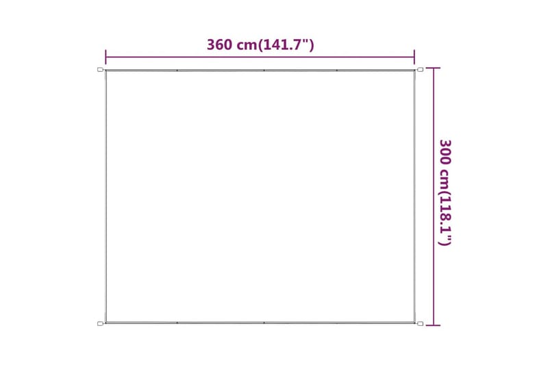 Vertikal markise lysegrønn 300x360 cm oxford stoff - grønn - Hagemøbler - Solbeskyttelse - Markiser - Vindusmarkise