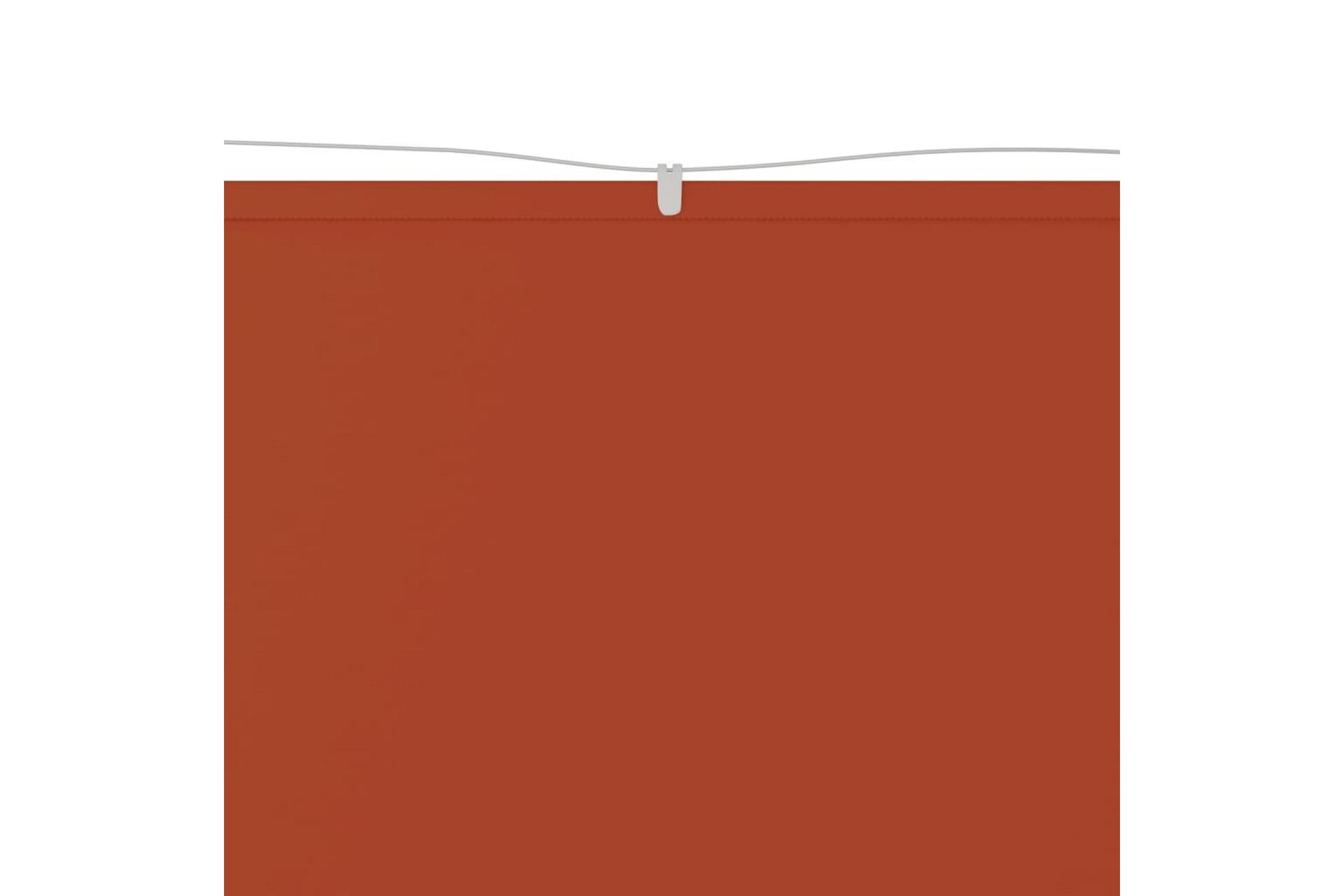 Vertikal markise terrakotta 100x1200 cm oxford stoff - Rød - Hagemøbler - Solbeskyttelse - Markiser - Vindusmarkise