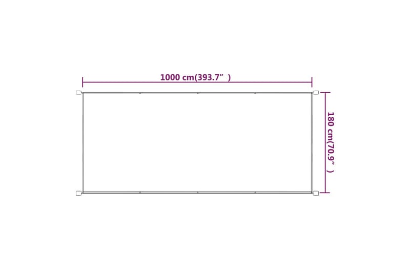Vertikal markise terrakotta 180x1000 cm oxford stoff - Rød - Hagemøbler - Solbeskyttelse - Markiser - Vindusmarkise