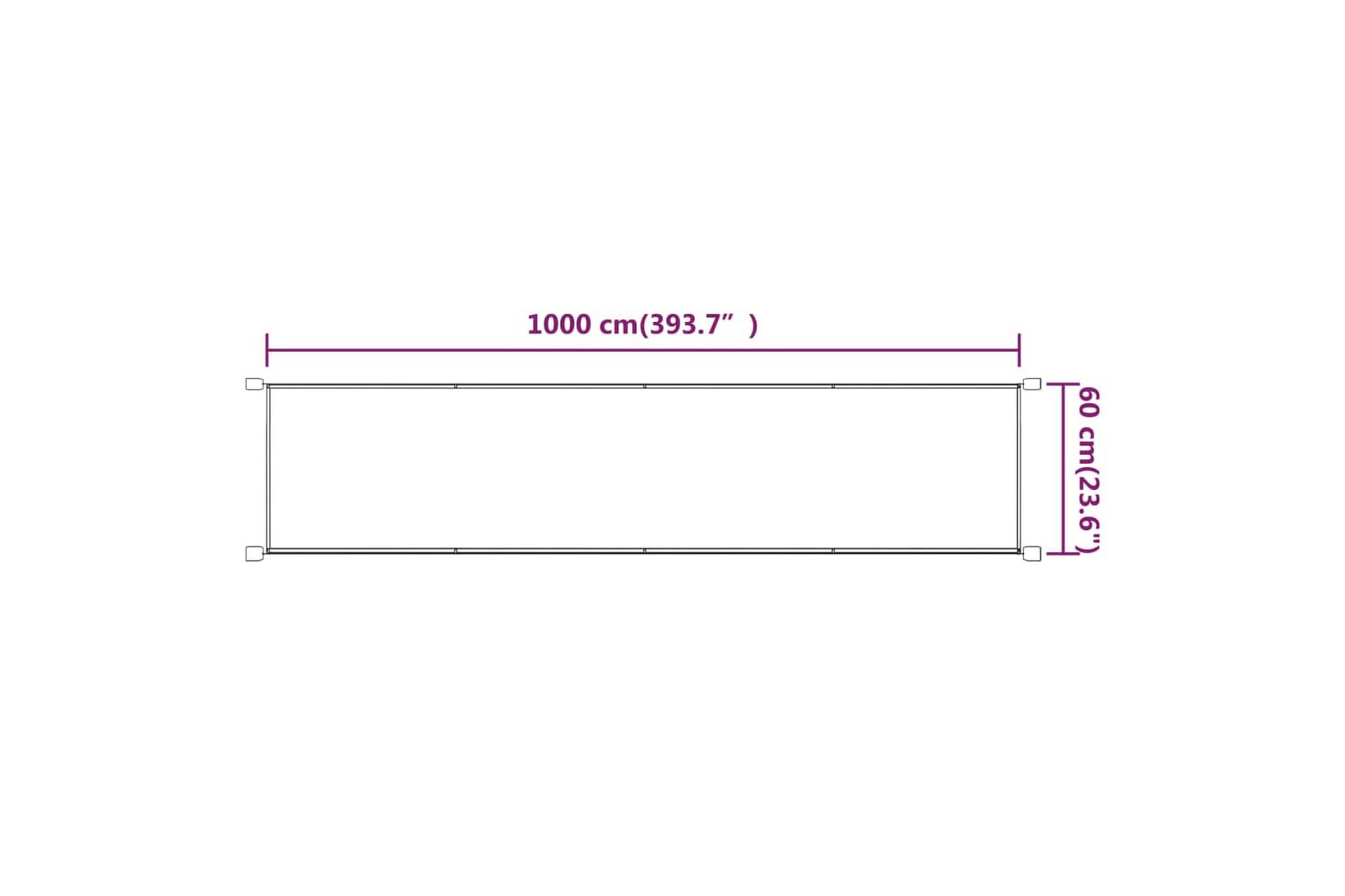 Vertikal markise terrakotta 60x1000 cm oxford stoff - Rød - Hagemøbler - Solbeskyttelse - Markiser - Vindusmarkise