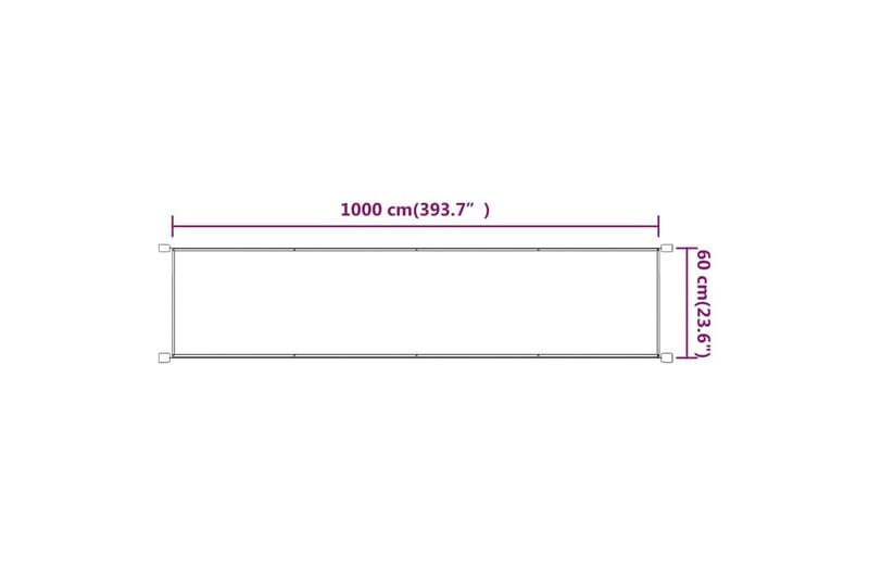 Vertikal markise terrakotta 60x1000 cm oxford stoff - Rød - Hagemøbler - Solbeskyttelse - Markiser - Vindusmarkise