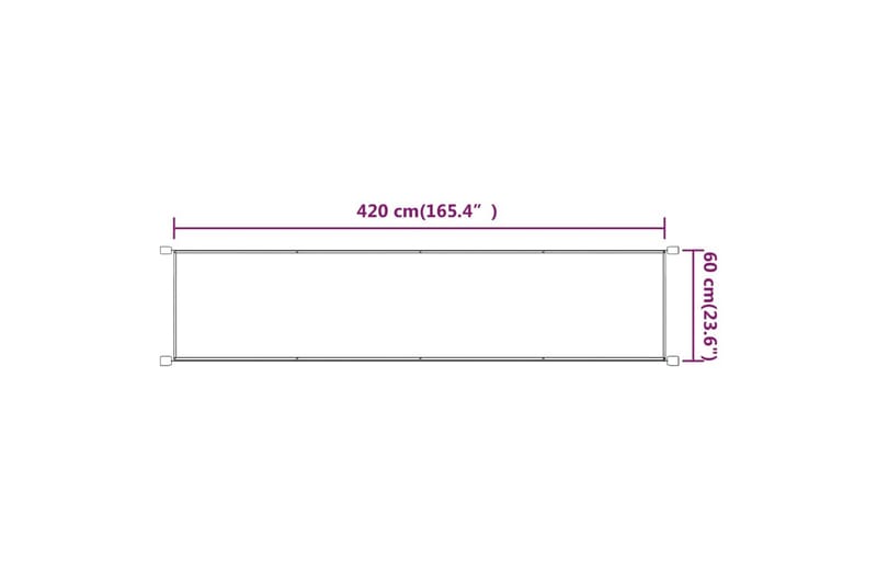 Vertikal markise terrakotta 60x420 cm oxford stoff - Rød - Hagemøbler - Solbeskyttelse - Markiser - Vindusmarkise