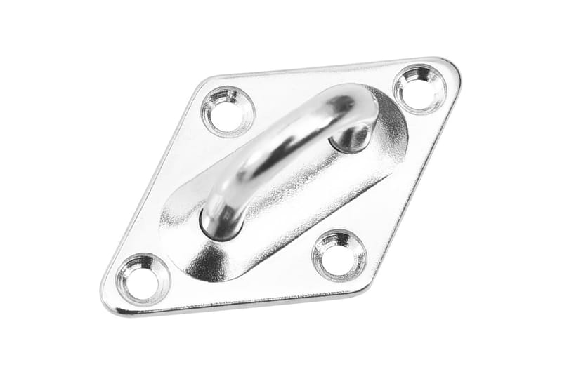 Monteringssett for solseil 6 deler rustfritt stål - Silver - Hagemøbler - Solbeskyttelse - Solseil