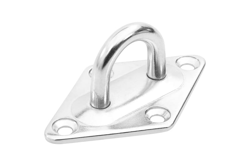Monteringssett for solseil 6 deler rustfritt stål - Silver - Hagemøbler - Solbeskyttelse - Solseil