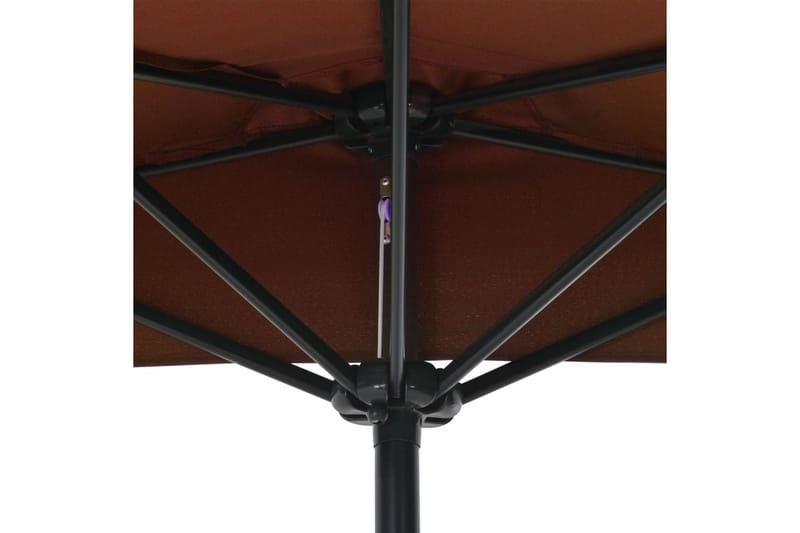 Balkongparasoll aluminiumsstang 270x135x245 cm halv - Hagemøbler - Solbeskyttelse - Parasoller - Balkongparasoll