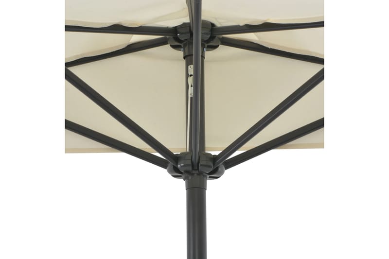 Balkongparasoll med aluminiumsstang 270x135 cm halv - Hagemøbler - Solbeskyttelse - Parasoller - Balkongparasoll
