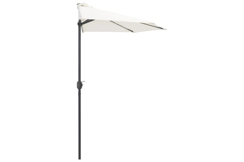Balkongparasoll med aluminiumsstang 270x135 cm halv - Hagemøbler - Solbeskyttelse - Parasoller - Balkongparasoll