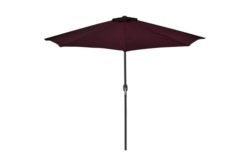 Balkongparasoll med aluminiumsstang 270x135x245 cm halv - Rød - Hagemøbler - Solbeskyttelse - Parasoller - Balkongparasoll