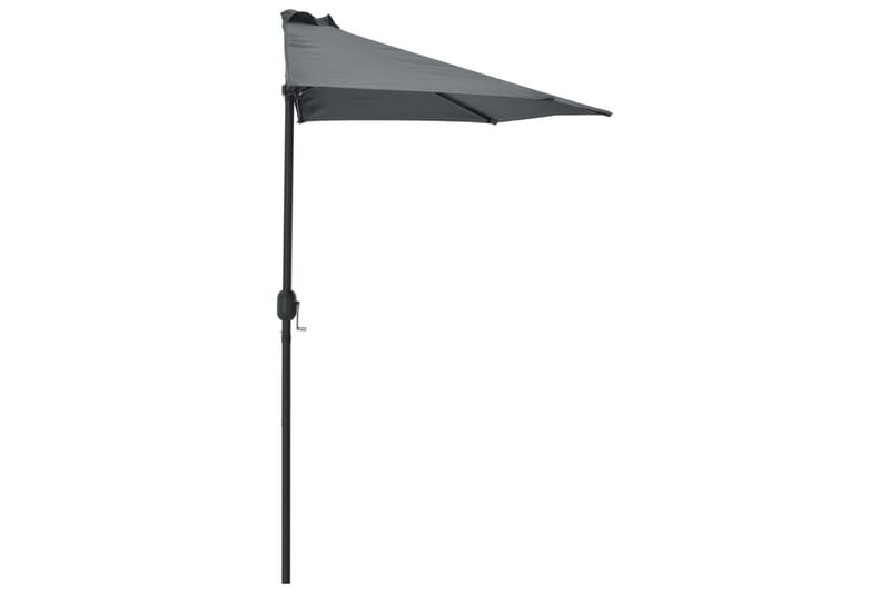 Balkongparasoll med aluminiumsstang antrasitt 270x135cm halv - Hagemøbler - Solbeskyttelse - Parasoller - Balkongparasoll