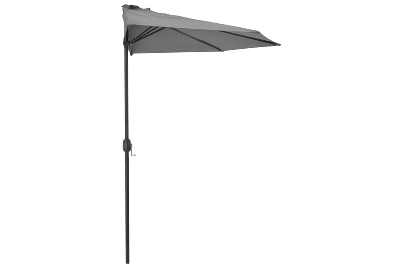 Balkongparasoll med aluminiumsstang antrasitt 300x150cm halv - Hagemøbler - Solbeskyttelse - Parasoller - Balkongparasoll