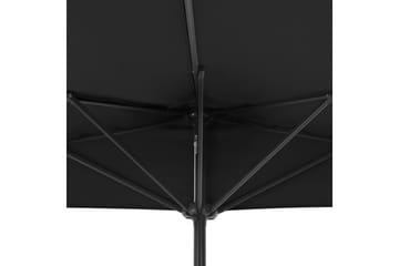 Balkongparasoll med aluminiumsstang antrasitt 300x150cm halv - Hagemøbler - Solbeskyttelse - Parasoller - Balkongparasoll