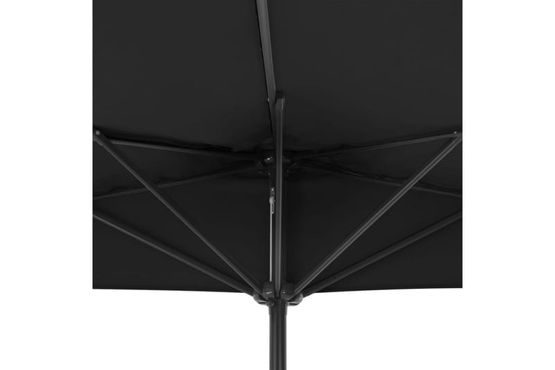 Balkongparasoll med aluminiumsstang antrasitt 300x150cm halv - Hagemøbler - Solbeskyttelse - Parasoller - Balkongparasoll